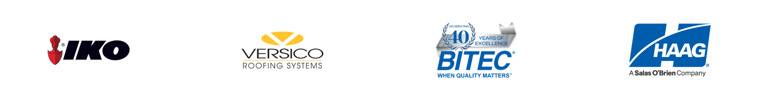 IKO Versico Bitec Haag Logos